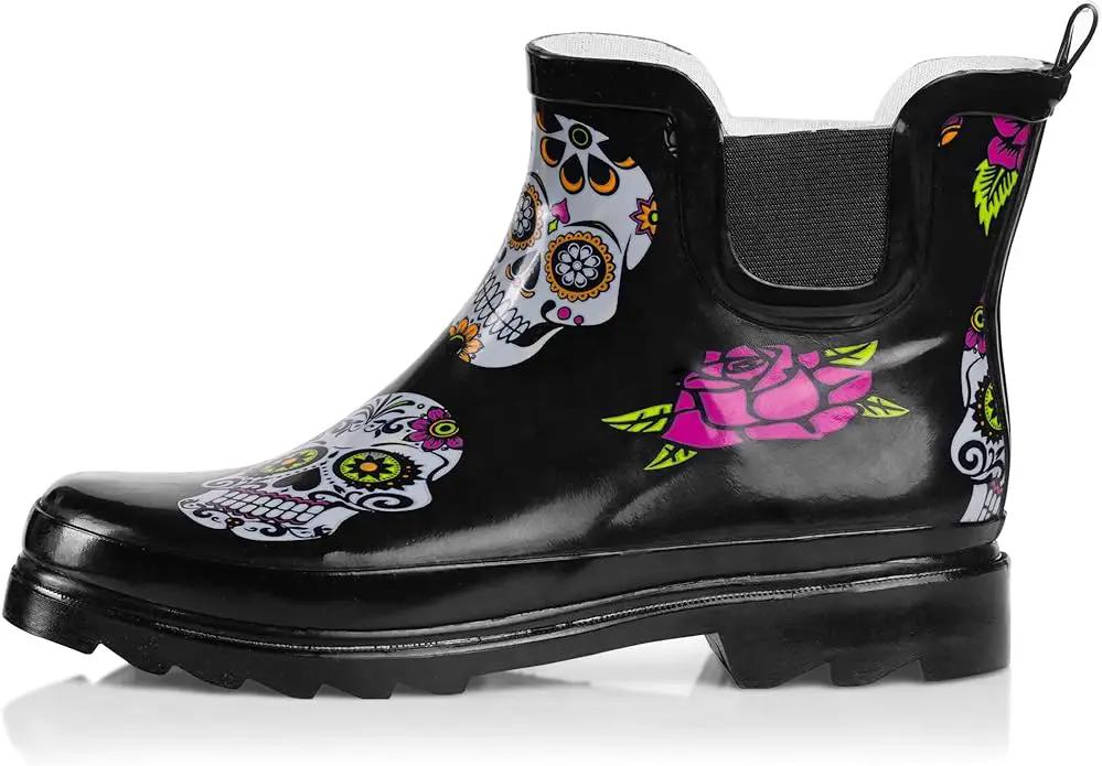 NORTY - Womens Ankle Rain Boots - Ladies Waterproof Winter Spring Garden Boot runs ½ size large by GreenHaven Gardens