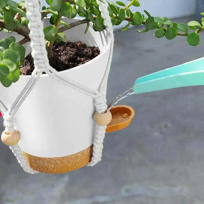 GARDIFE Hanging Planters for Indoor Plants,5Pcs Hanging Basket for Indoor Boho Home Decor,Macrame Plant Hanger,35 Inches,29Inch,23Inch, Ivory,Self Watering Planters, 7/6.5/6/5.5/5 Inch,White&White by GreenHaven Gardens