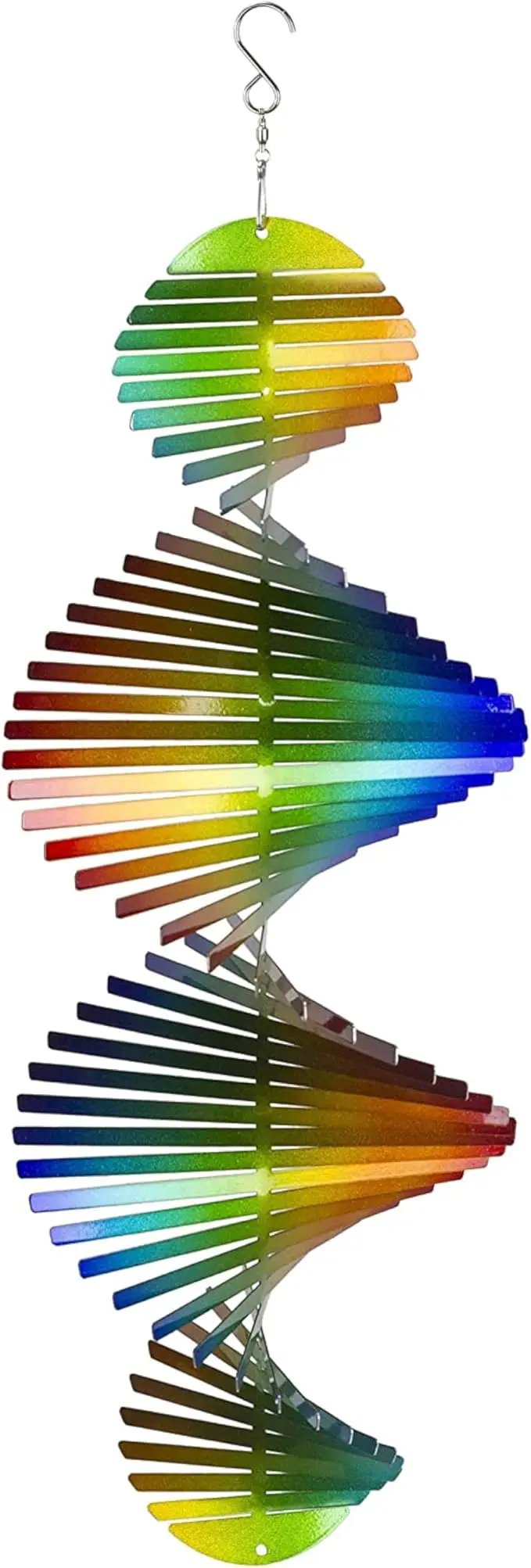 VP Home Rainbow Helix Kinetic Wind Spinner for Yard and Garden Wind Spinner Outdoor Metal Large Hanging Rainbow Decor 3D Garden Art Wind Sculpture Spinners Kinetic Art Garden Spinner by GreenHaven Gardens
