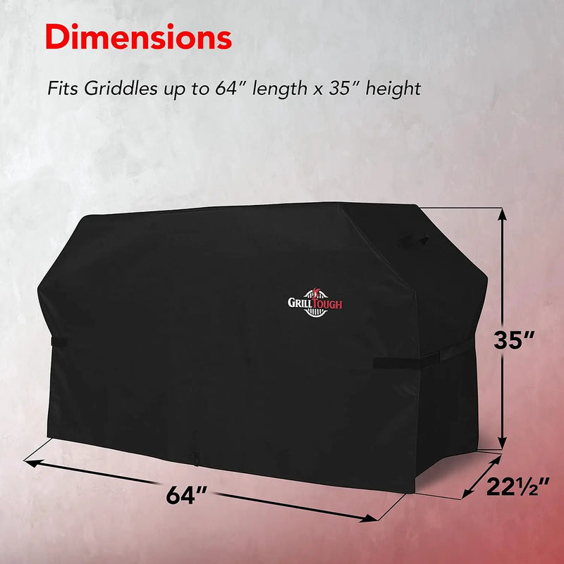 Heavy Duty Griddle Cover for Outdoor Griddle, Fits 36 Inch Griddle – Waterproof, Weather Resistant, UV & Fade Resistant with Adjustable Straps – Flat Grill Cover, Black by GreenHaven Gardens
