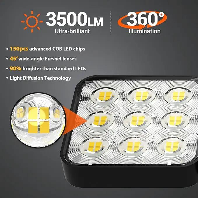 WdtPro 2025 Solar Lights Outdoor Flood Light, 3500LM Bright Motion Sensor Outdoor Lights, 3 Heads & Upgrade Glass Panel, LED Solar Powered Security Light Spotlights Waterproof for Outside Yard-2Pack by GreenHaven Gardens
