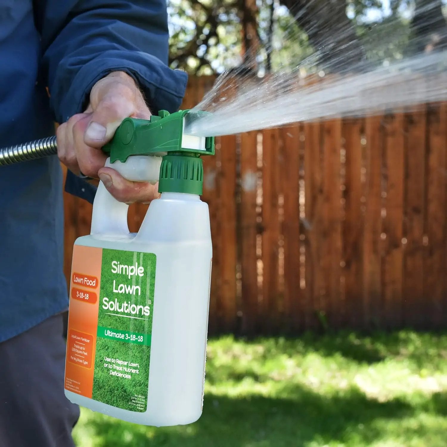 Ultimate 3-18-18 NPK- Lawn Food Quality Liquid Fertilizer- Easy to Use Concentrated Spray- Any Grass Type- Summer & Fall Nutrients- Simple Lawn Solutions - Turf Hardiness & Root Vigor (32 Ounce) by GreenHaven Gardens