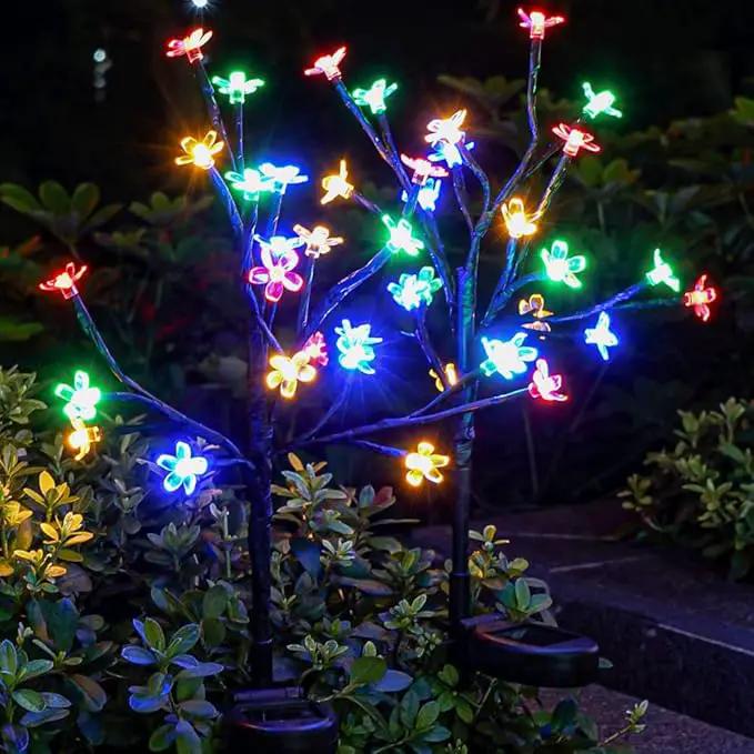 Solar Garden Lights Garden Decor, Solar Flowers Outdoor Decorative,2Pack 40LED Fairy Lights Outdoor Garden Waterproof for Outside Yard,Lawn,Patio,Pathway Decorations Gardening Gifts by GreenHaven Gardens
