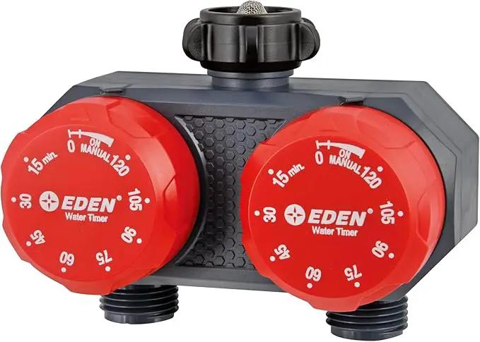 Eden 25124 2-Zone Mechanical Watering Timer, Red, Grey by GreenHaven Gardens