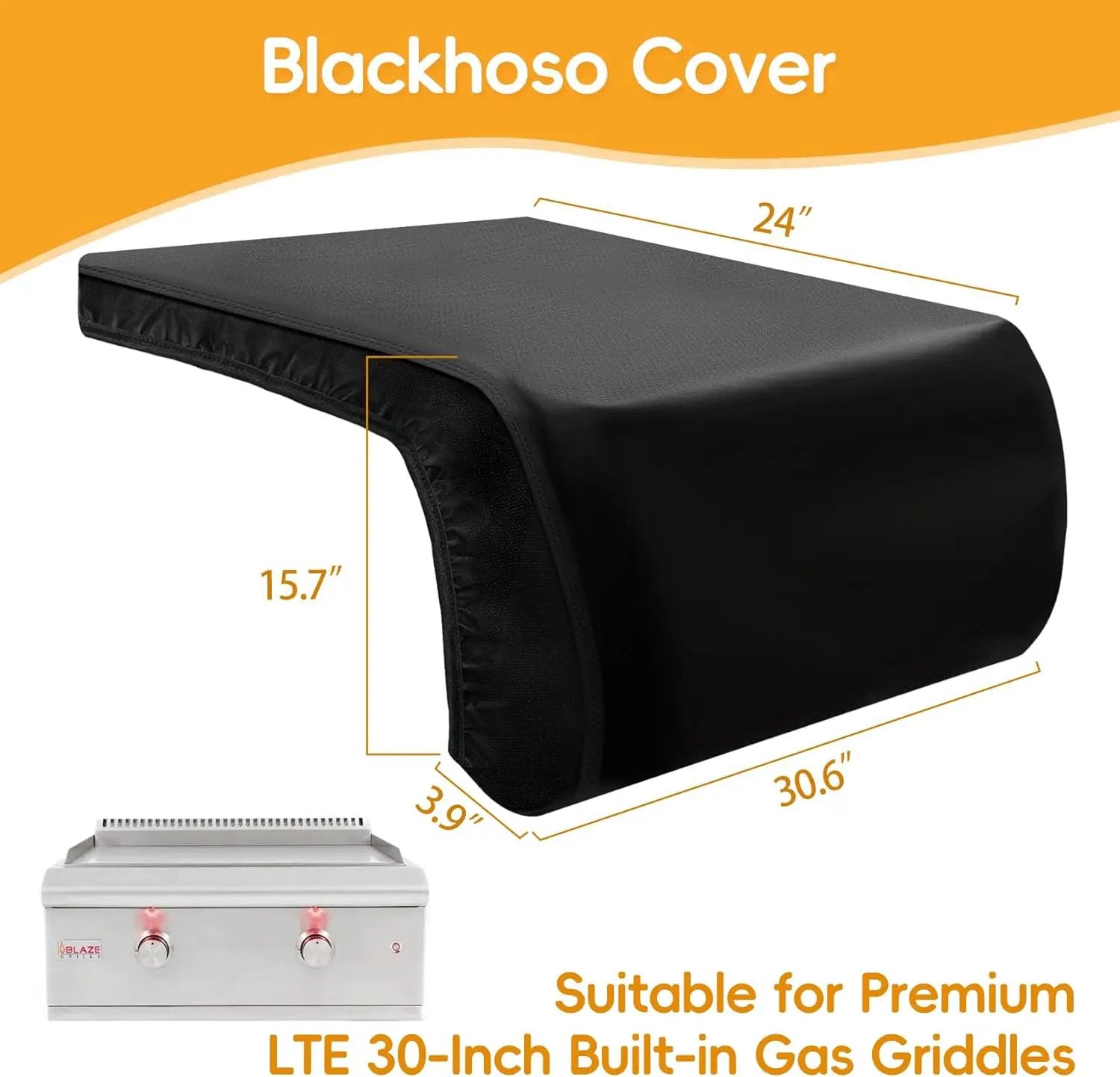 Cover for Blaze Premium LTE 30-Inch Built-in Gas Griddles, Heavy Duty Water-Resistant Cover for Blaze GRDBICV, Outdoor Kitchen Island BBQ Grill Top Cover by GreenHaven Gardens