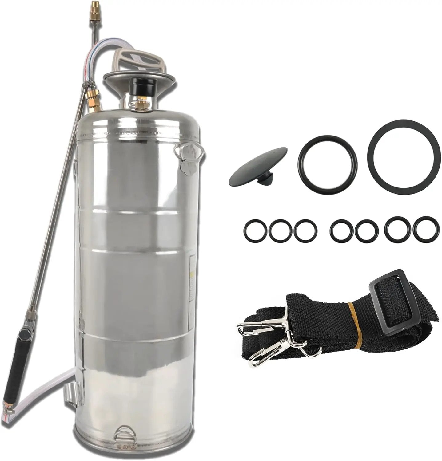3.5 Gallon Stainless Steel Sprayer Hand Pump Sprayer with Pressure Gauge Safety Valve Adjustable Nozzle for Gardening Lawn and Cleaning by GreenHaven Gardens