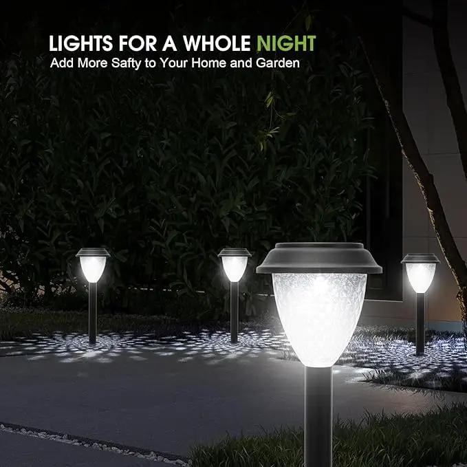 GOODFOEVER Solar Pathway Lights Outdoor, 10 Pack Solar Lights Outdoor Waterproof for Outside, Garden Decor for Yard, Patio, Landscape, Planter, Walkway, Driveway by GreenHaven Gardens