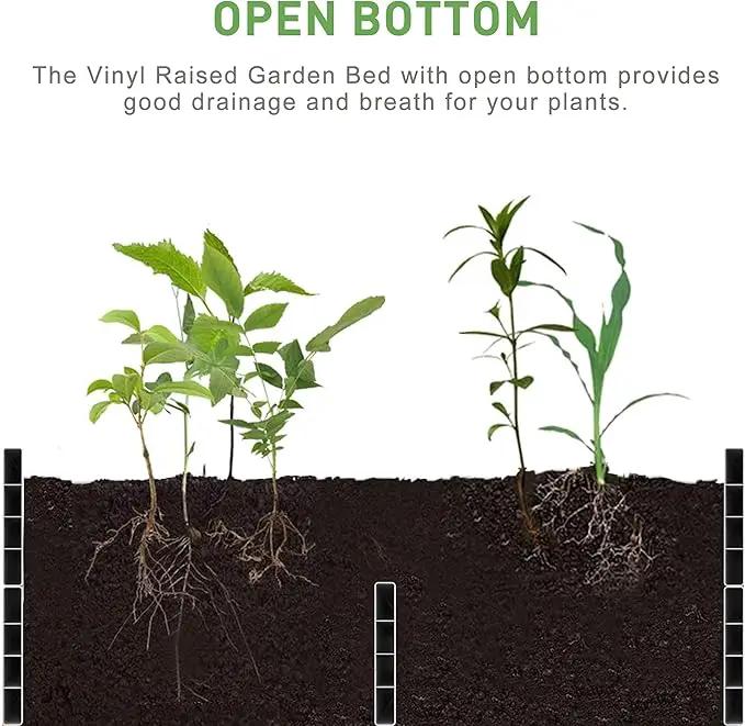 6' x 3' Vinyl Raised Garden Bed Screwless Planter Box for Gardening, Whelping Pen and More by GreenHaven Gardens