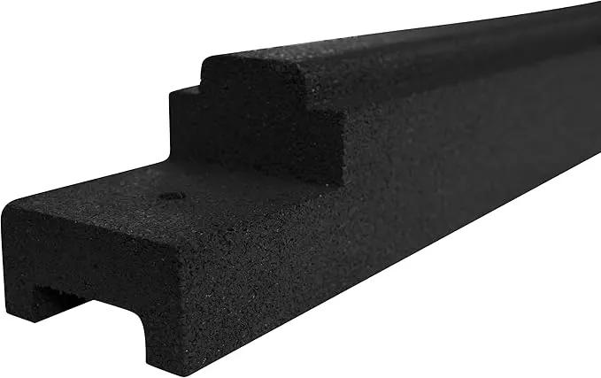 Playsafer Rubber Playground Border Edging Kit, 6' Flexible Heavy Duty Rubber Interlocking Playground Timber, No Dig Easy to Install (Black, 6 Pack) by GreenHaven Gardens