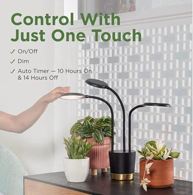 AeroGarden Trio Grow Light for Indoor Plants, Grow Live Plants Anywhere in The Home, Adjustable Light Modes, Black by GreenHaven Gardens