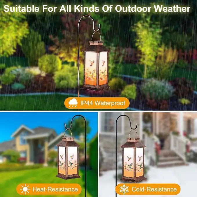 Solar Lantern Outdoor Waterproof Hummingbird Garden Decor Birthday Gifts for Women Mom and Grandma Solar LED Plastic Decorative Hanging Light for Yard(Hummingbird ) by GreenHaven Gardens