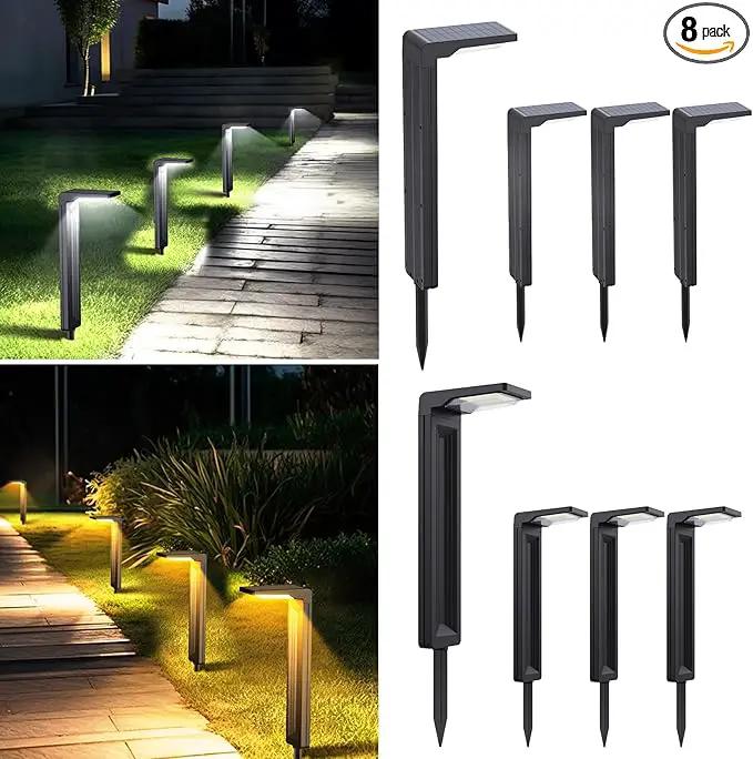 Sunvivo Solar Path Lights,2 Modes(Cold White or Warm White),Bright Solar Path Light Outdoor Waterproof,Perfect Elegant Guide Light or Deco for Yard,Garden,Lawn,Sideway,Driveway,Outdoor Event(8Pack) by GreenHaven Gardens