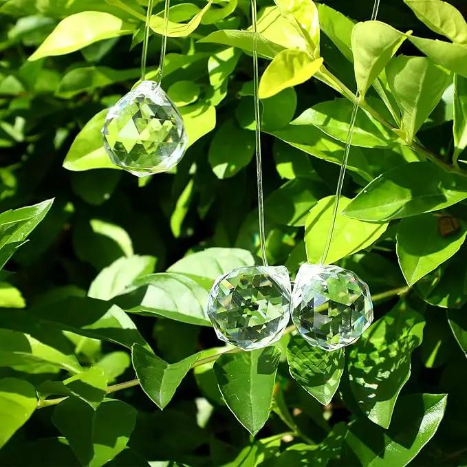 30 Pack Crystal Ball 20 mm Prism Suncatcher Sun Catchers Hanging Crystals Prisms for Windows Gift Feng Shui (Clear) by GreenHaven Gardens