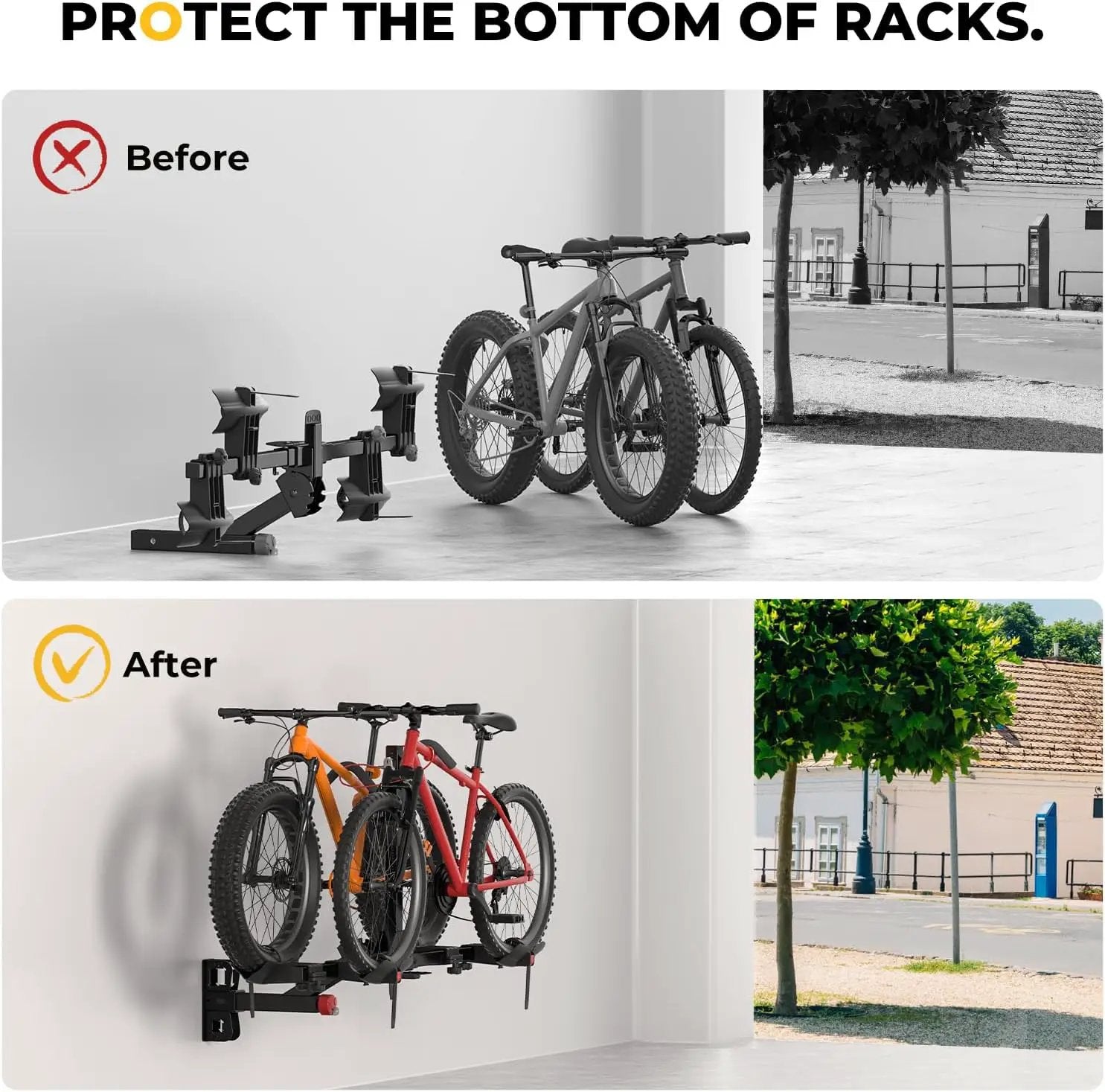 BougeRV Hitch Wall Mount, 2" Receiver, Max Hold Up to 300LBS, Bike Rack & Cargo Rack Storage, Hanging Garage Organizer, Trailer Hitch Receiver Hitch Bicycle Ski Rack Storage Organizer by GreenHaven Gardens