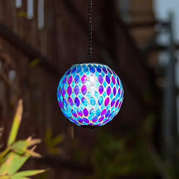 VCUTEKA Hanging Solar Lanterns Mosaic Solar Lights with Hook Up, Outdoor Garden Lights Decor for Yard Tree Fence Patio by GreenHaven Gardens