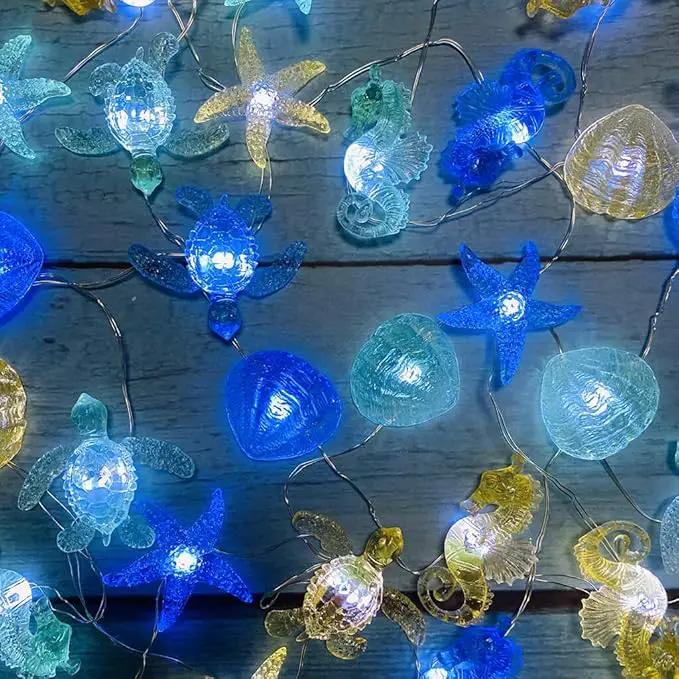 JASHIKA Solar Power Outdoor Coastal String Lights Garden Fence by GreenHaven Gardens