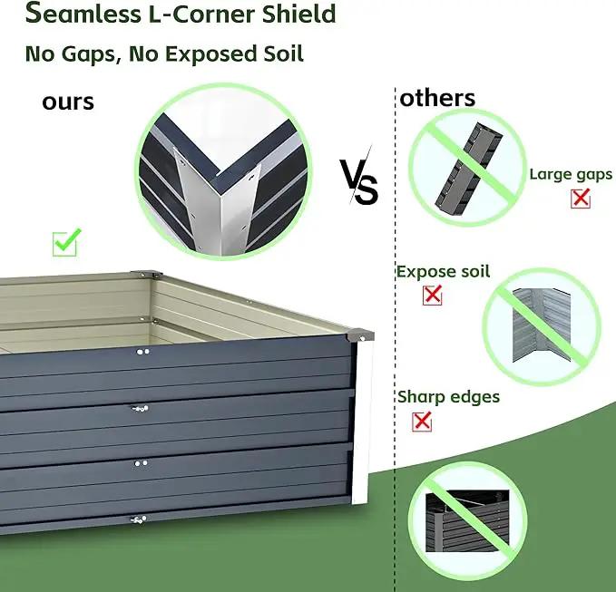 Galvanized Raised Garden Bed 4x2x1.3ft, Metal Garden Bed for Outdoor Gardening, Durable Rust-Proof Metal Raised Garden Bed for Vegetables, Fruits, Flowers & Herbs by GreenHaven Gardens