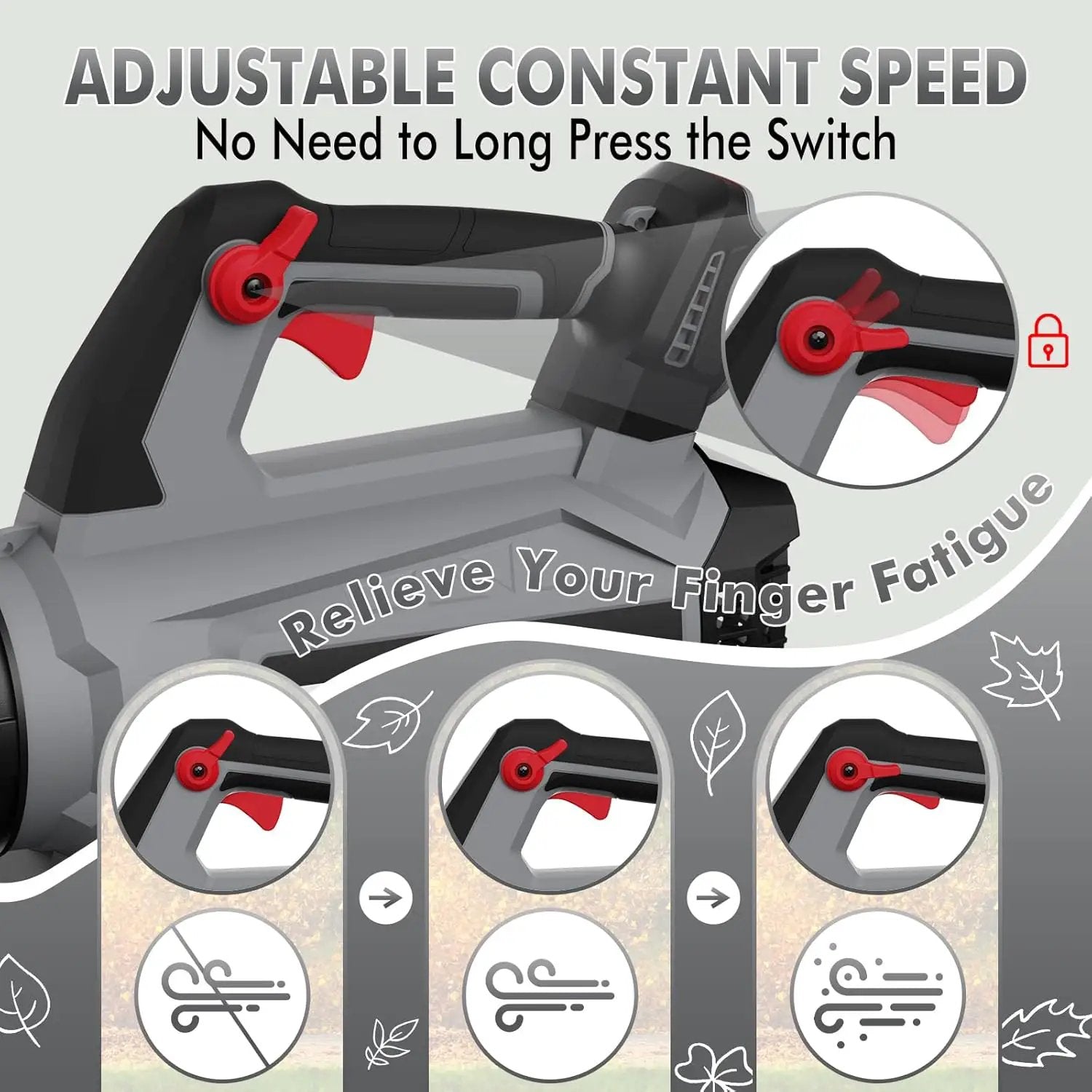 Leaf Blower Cordless (Upgraded) - 630CFM/160MPH, 21V Powerful Electric Cordless Leaf Blower with 2 x 4.0Ah Batteries and Charger, Battery Powered Leaf Blowers for Lawn Care, Patio, Yard, Dust, Snow by GreenHaven Gardens
