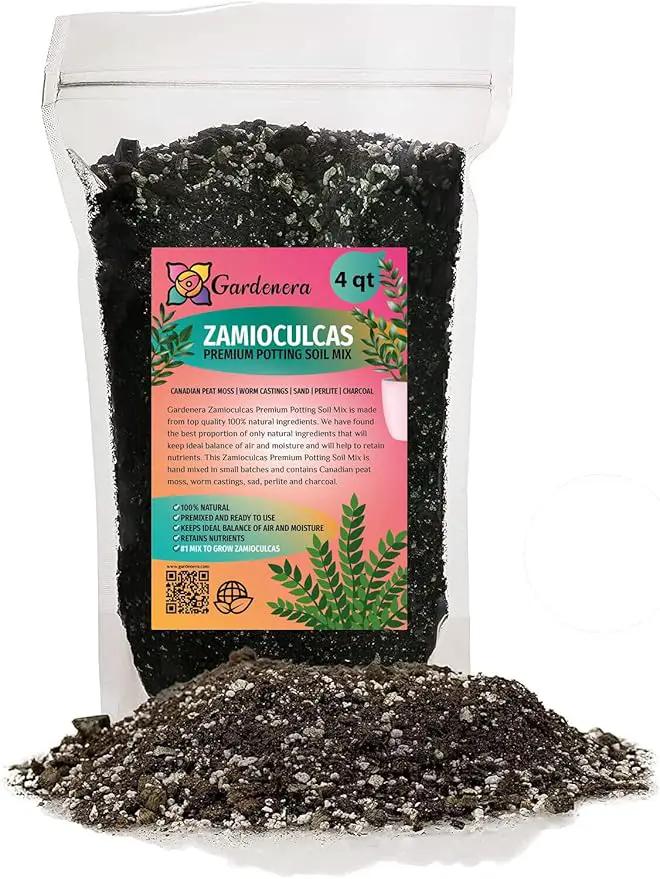 Zamioculcas Potting Mix - Promote Strong Roots and Captivating Foliage with Our Premium Blend - 4 QUART by GreenHaven Gardens
