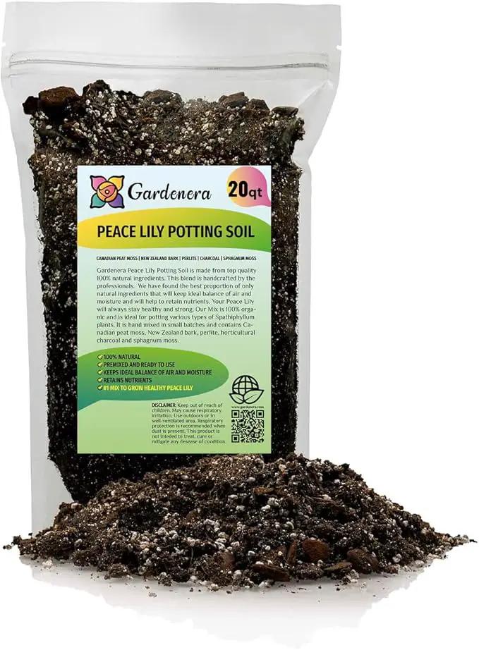 Gardenera's Premium Peace Lily Potting Mix The Perfect Growing Environment for Your Indoor Plants in Planters, Pots, and Containers [20 Quart Bag] by GreenHaven Gardens