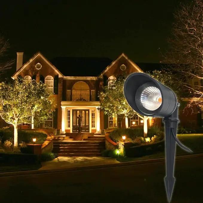 LED Landscape Lights,Ground Light,5W Outdoor Pathway Garden Yard Spotlight,IP65 Waterproof Garden Floodlight,Outdoor Spotlight with Stake,3000K Warm White Spot Lights by GreenHaven Gardens