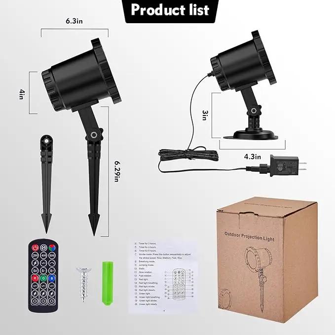 Christmas Laser Lights Outdoor, Red Green Blue Christmas Projector Lights Outdoor,with Wireless Remote Control, for Light ShowIndoor/Outdoor Garden, Courtyards, Party(XB-MTX) by GreenHaven Gardens
