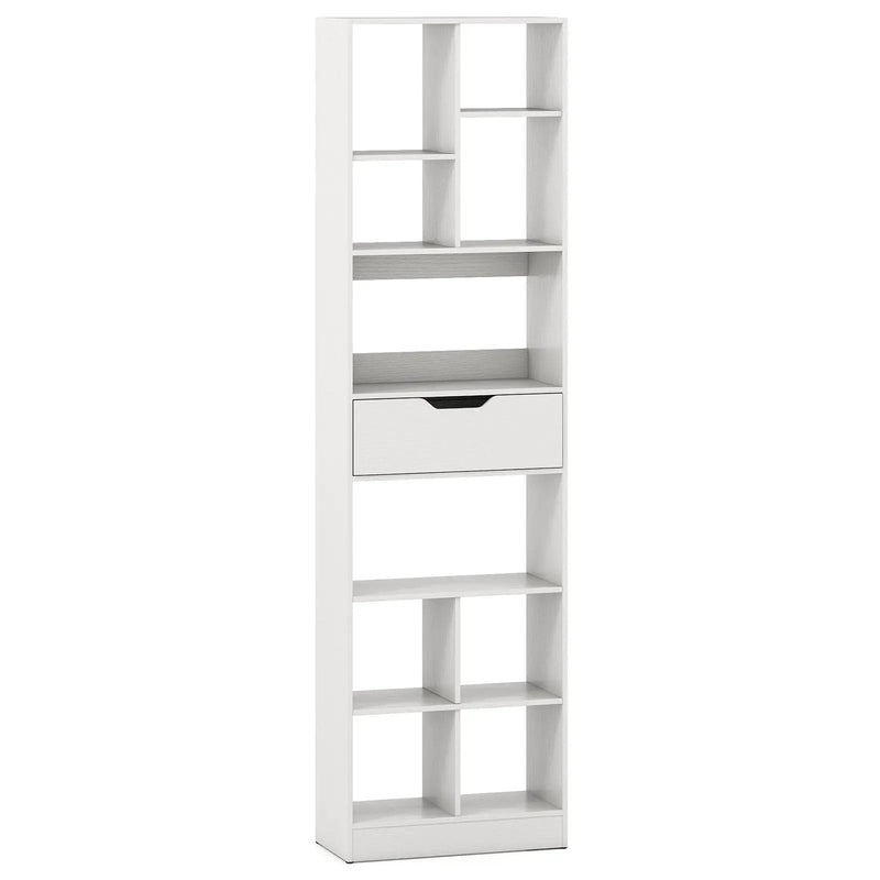 71inch Tall Freestanding Bookcase with Drawer 10-Cube Storage Organizer by DirectDeals