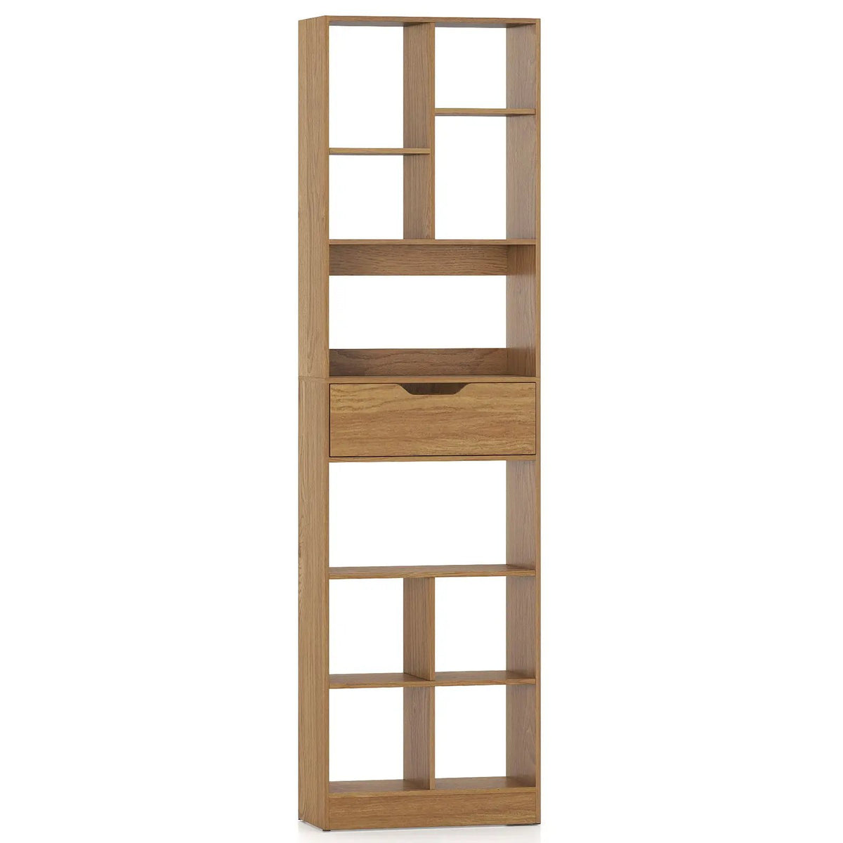 71inch Tall Freestanding Bookcase with Drawer 10-Cube Storage Organizer, photo 7 of 16