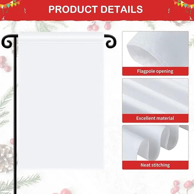 Shimeyao 54 Pcs Blank Sublimation Flags DIY Lawn Garden Flags 11.8 x 17.7 Inches Polyester Blank Heat Transfer Banner for Valentine's Day Wedding Indoor Outdoor Party Decoration by GreenHaven Gardens