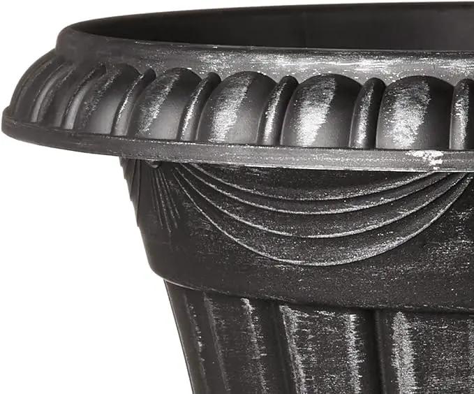 Classic Traditional Plastic Urn Planter Indoor/Outdoor by GreenHaven Gardens