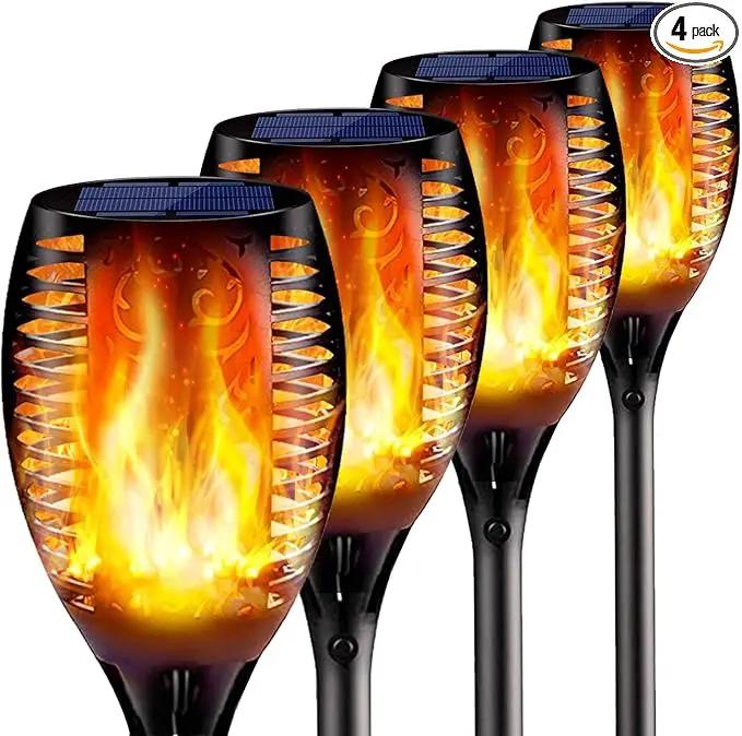 4PCs Solar Torch Lights Outdoor, 43 inch 96 LED, Waterproof Landscape Garden Pathway Light with Vivid Dancing Flickering Flames, with Auto On/Off Dusk to Dawn, for Christmas Lights Decoration by GreenHaven Gardens