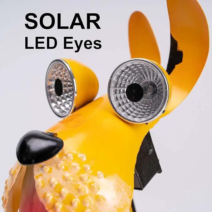 Dog Solar Lights Outdoor,Yard Art Metal Dog Statues,Outdoor Funny Dog Statue for Garden Decor Yard Lawn Ornaments by GreenHaven Gardens
