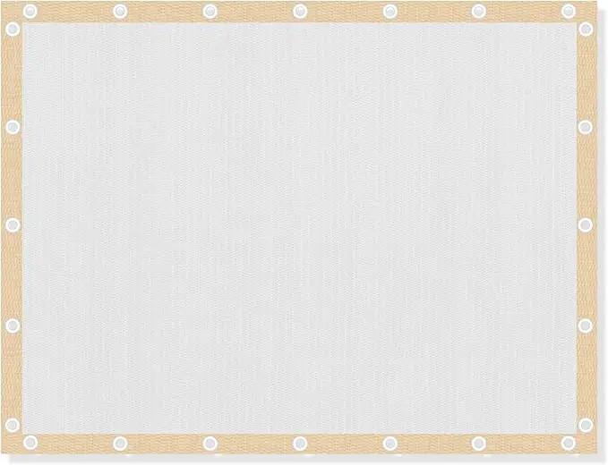VICLLAX Shade Fabric Sun Shade Cloth with Every 2 FT Grommets for Patio Garden Pergola Cover Canopy 16x22 FT, Cream by GreenHaven Gardens