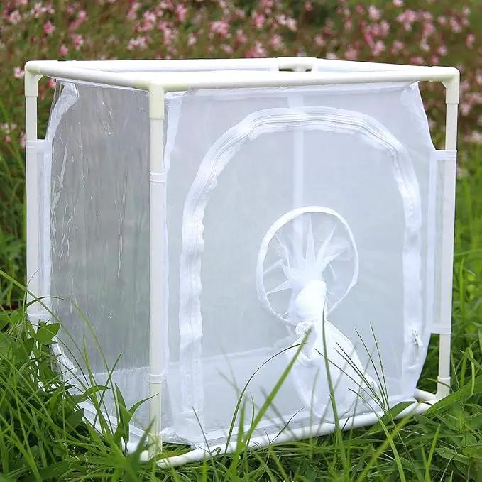 RESTCLOUD Monarch Butterfly Habitat Cage, Outdoor Insect Mesh Cage Terrarium 16" x 12" x 16" by GreenHaven Gardens