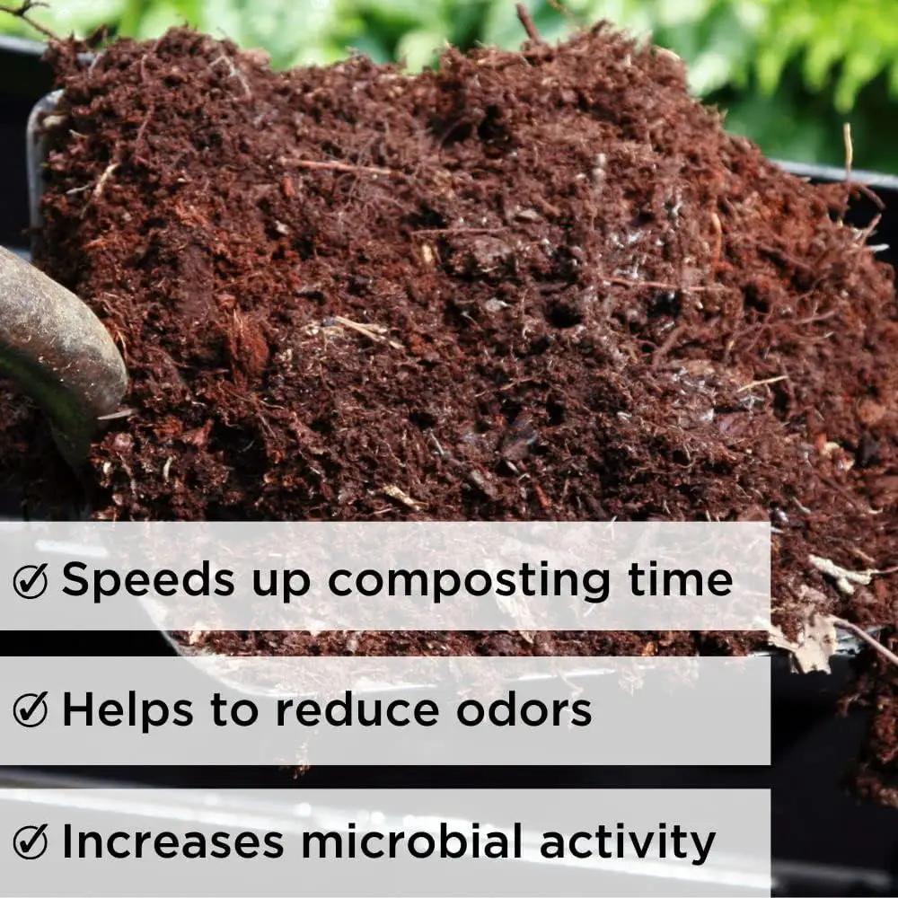 Dr. Connie’s Compost Plus 100x Concentrated Natural Compost Accelerator | Fast-Acting Microbe Blend for Indoor & Outdoor Bins, Tumblers, and Piles | Odour Control & Rapid Decomposition by GreenHaven Gardens