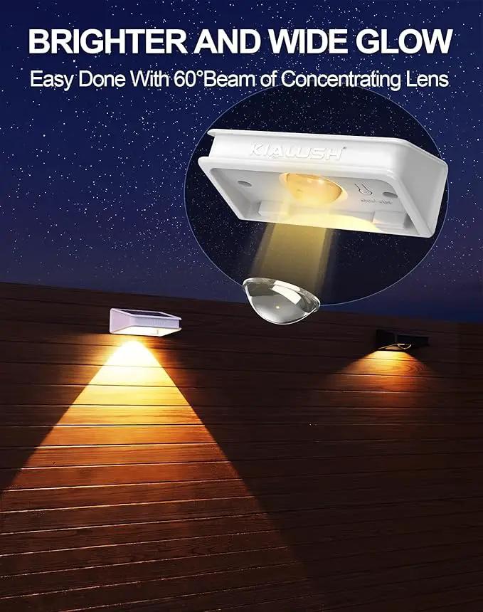 Solar Fence Lights 10 Pack, 9 Color Modes Outdoor Bulb Waterproof Led IP65, Solar Outdoor Lights for Backyard/Railing/Step/Wall/Patio/Yard (White) by GreenHaven Gardens