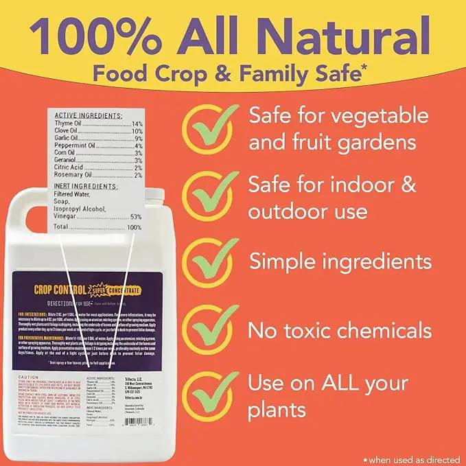 Trifecta Crop Control Super Concentrate All-in-One Natural Pesticide, Fungicide, Miticide, Insecticide, Help Defeat Spider Mites, Powdery Mildew, Botrytis, Mold, and More on Plants - Gallon by GreenHaven Gardens