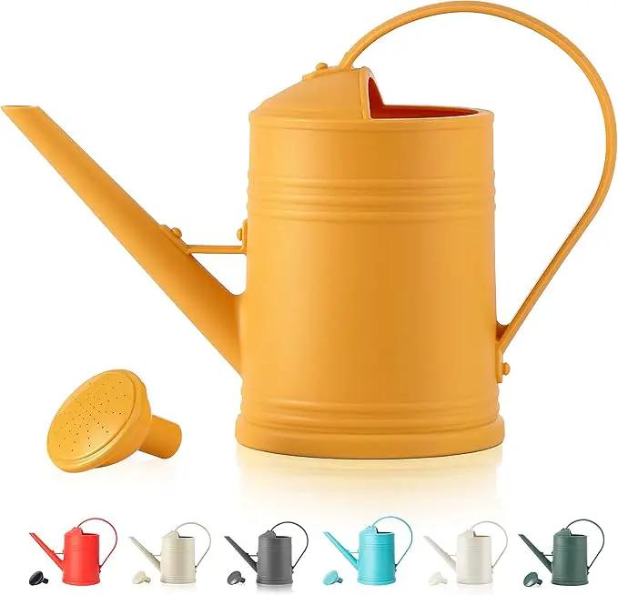 Plastic Indoor Watering Can with Detachable Sprinkler Head - 68oz (1/2 Gallon) for House Plants and Flowers by GreenHaven Gardens
