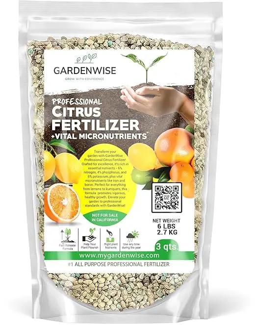 Professional Citrus Fertilizer + Vital Micronutrients; Perfect Balanced NPK for All Citrus; for Indoor and Outdoor Plants; Orange, Lime, Avocado and Lemon Tree Fertilizer (3 QUARTS) by GreenHaven Gardens