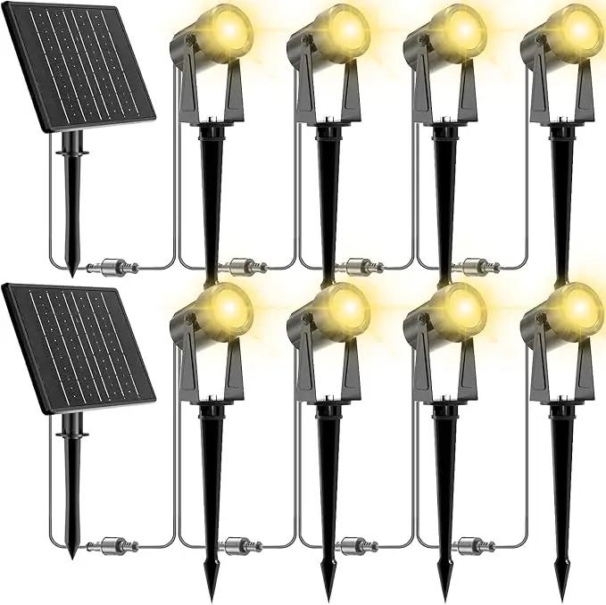 ZYAN Solar Landscape Spotlights Outdoor Waterproof IP65, Bright Solar Powered Garden Yard Spot Lights for Outside Plant, Tree, Pathway, Auto On/Off Wall Lights for Walkway, Patio, Lawn-8 Pack by GreenHaven Gardens