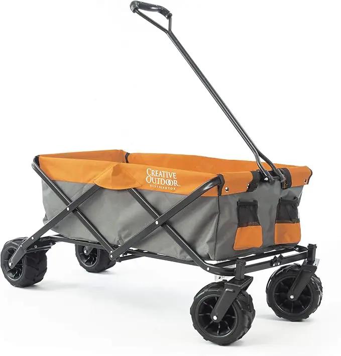 Creative Outdoor Original Folding Wagon All-Terrain Wheels by GreenHaven Gardens