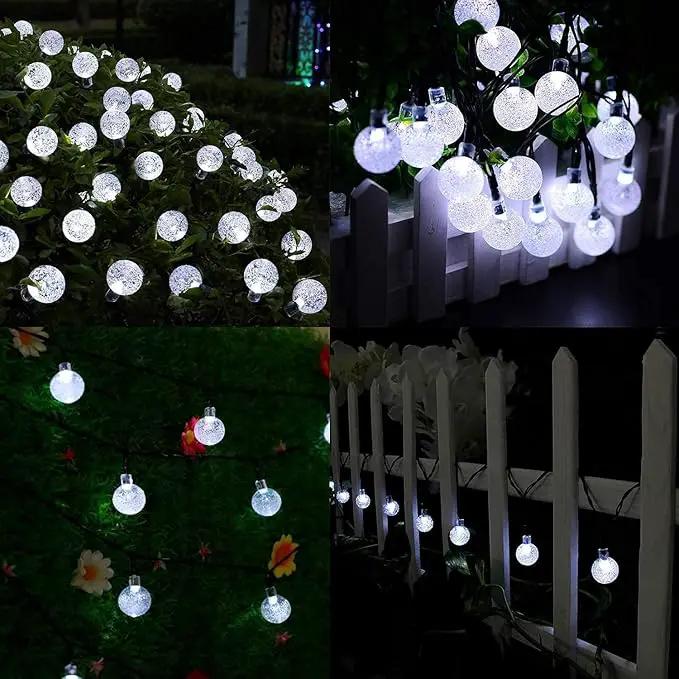 LORRYTE White 2-Pack 100 LED 64FT Crystal Globe Solar Lights Outdoor, Waterproof Solar String Lights Outdoor Decorative with 8 Lighting Modes for Easter Christmas Decor Garden Wedding Party Tree by GreenHaven Gardens