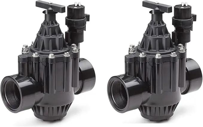 Rain Bird 100PGA 1" Inlet Inline Plastic Commercial Irrigation Valve (2 Pack) by GreenHaven Gardens