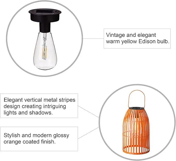 Solar Lantern Outdoor Waterproof Hanging Metal Birdcage Shaped Lantern Decorative Solar Light for Garden Yard Patio Porch by GreenHaven Gardens