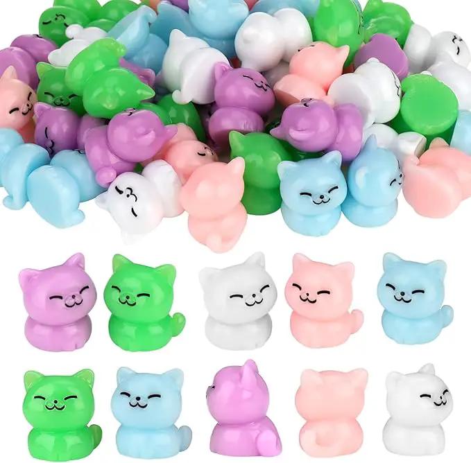 50 Pcs Mini Resin Cats, Miniature Cat Figurines, Cute Small Cat Figures, Tiny Resin Animals Cat DIY Crafts Cake Decor Tiny Home for Micro Landscape Dollhouse Garden by GreenHaven Gardens