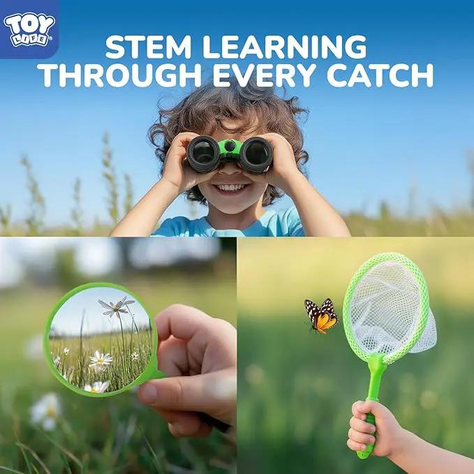 TOY Life Bug Catcher for Kids, Bug Catching Kit Kids Explorer Kit with Bug Net, Catching Tool, Tweezers, Magnifying Glass, Binoculars, Insect Catcher, Educational Outdoor Toys Kid Adventure Set by GreenHaven Gardens