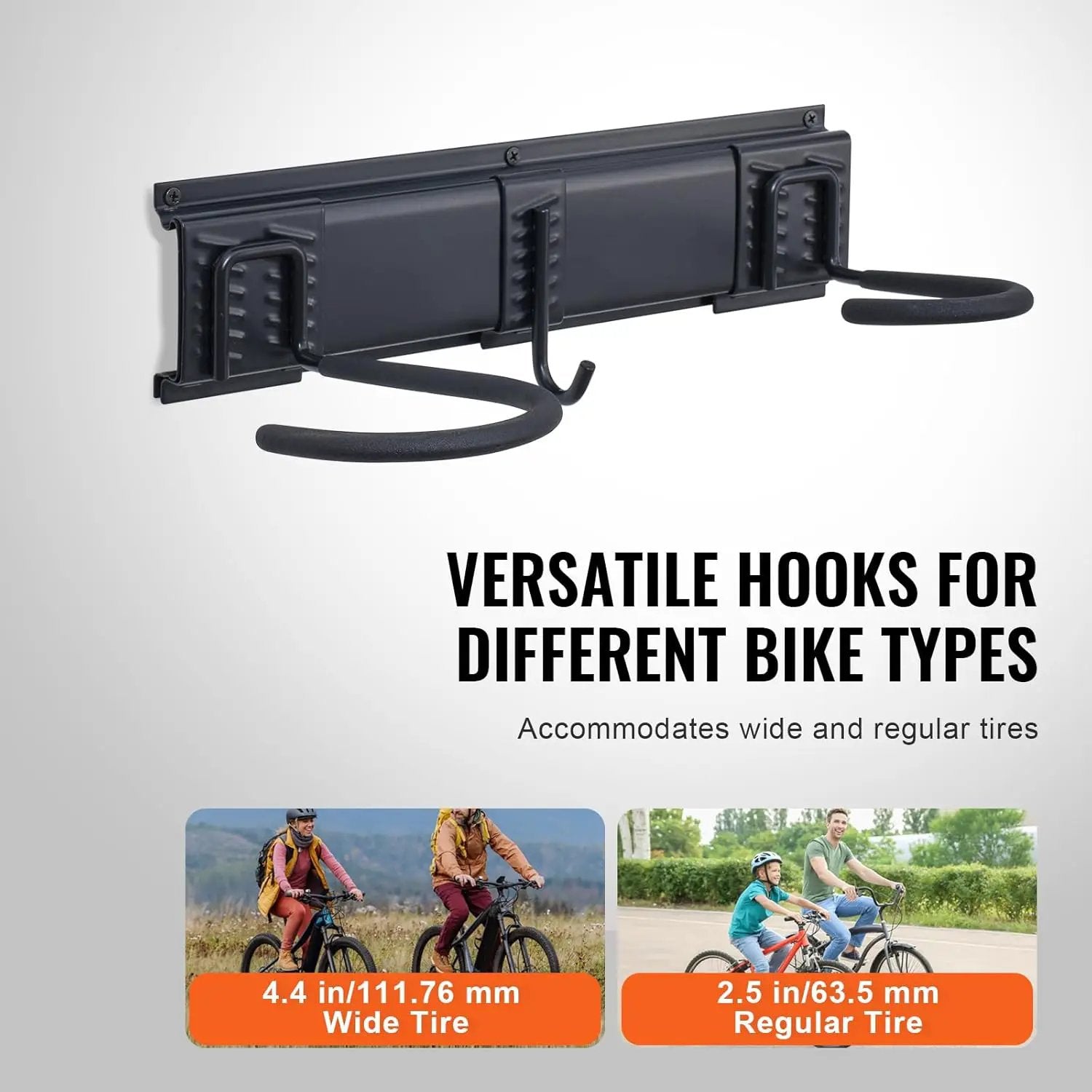 VEVOR Bike Storage Rack, 6 Bike Racks and 3 Helmets Hooks, Wall Mount Bike Storage Hanger with 3 Shelves, Home & Garage Organizer, Customizable for Various Bike Sizes, Holds Up to 300 lbs, 48-inch by GreenHaven Gardens