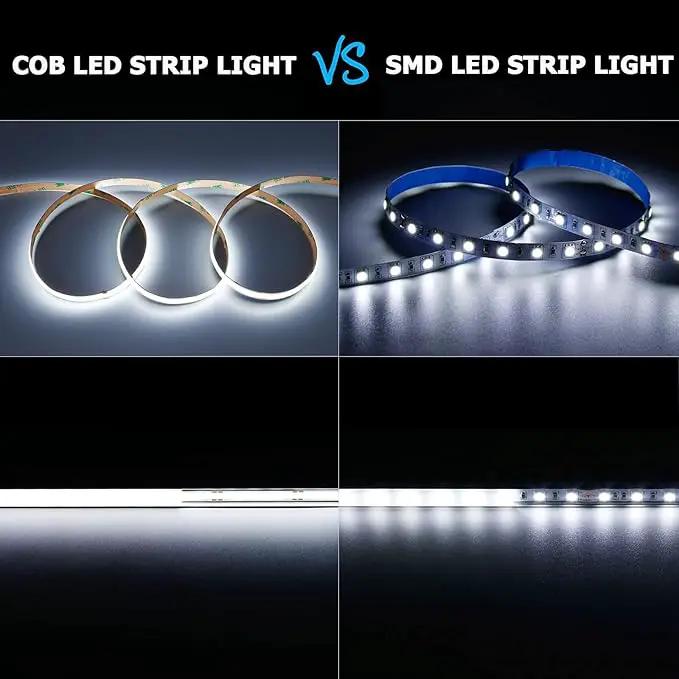 24V COB LED Strip Light Cool White 6000K 5M/16.4ft 2400LEDs Waterproof IP65 Uniform Glow CRI 93+ Flexible LED Tape Lights for DIY Cabinet Bedroom Kitchen Home Decor(No Power Supply) by GreenHaven Gardens