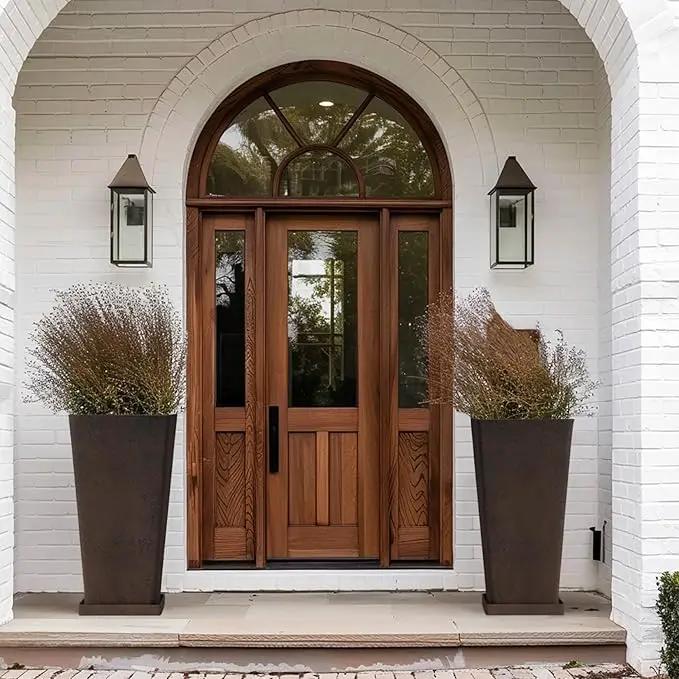LA JOLIE MUSE 30 inch Tall Planters Set of 2, Indoor/Outdoor Rectangular Large V Shaped Taper Planters for Front Door by GreenHaven Gardens