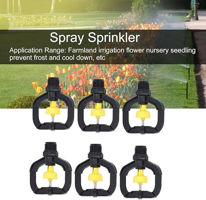 Pwshymi Garden Irrigation Misting Nozzles, 12PCS Plastic Spray Nozzle, Rotating Irrigation Sprinklers Atomizing Rotating Irrigation Spray Nozzles with G1/2 Male Thread for Garden Yard Lawn by GreenHaven Gardens